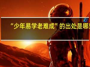 “少年易学老难成”的出处是哪里