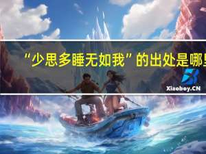 “少思多睡无如我”的出处是哪里