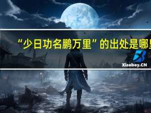 “少日功名鵬萬里”的出處是哪里