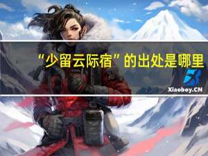 “少留云际宿”的出处是哪里