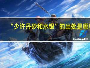 “少许丹砂和水银”的出处是哪里