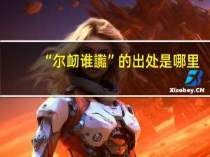 “尔衂谁讟”的出处是哪里