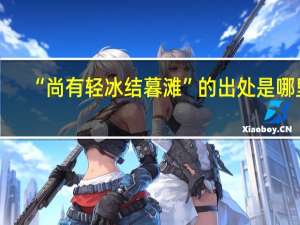 “尚有轻冰结暮滩”的出处是哪里