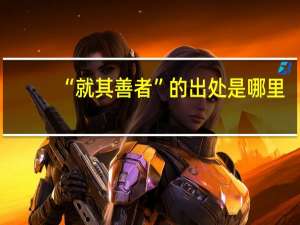 “就其善者”的出处是哪里