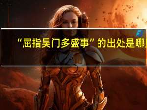 “屈指吴门多盛事”的出处是哪里