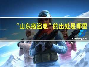 “山东寇盗息”的出处是哪里