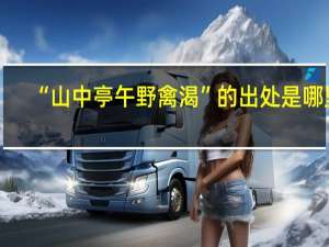 “山中亭午野禽渴”的出处是哪里