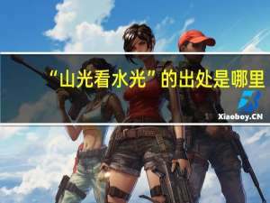 “山光看水光”的出处是哪里