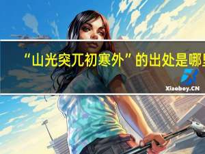 “山光突兀初寒外”的出处是哪里