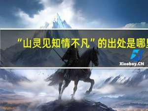 “山灵见知情不凡”的出处是哪里