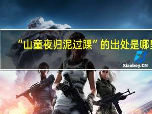 “山童夜归泥过踝”的出处是哪里