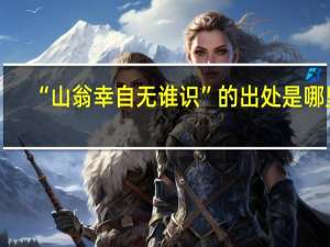 “山翁幸自无谁识”的出处是哪里