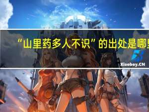 “山里药多人不识”的出处是哪里