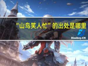 “山鸟笑人忙”的出处是哪里