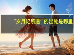“岁月记所遇”的出处是哪里