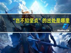 “岂不知坚贞”的出处是哪里