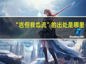 “岂但我血流”的出处是哪里