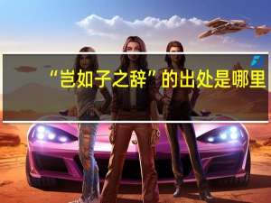 “岂如子之辞”的出处是哪里