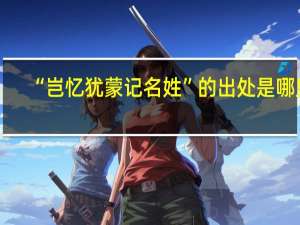 “岂忆犹蒙记名姓”的出处是哪里