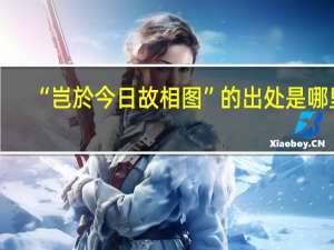 “岂於今日故相图”的出处是哪里