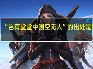 “岂有堂堂中国空无人”的出处是哪里