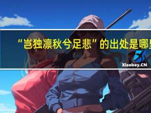 “岂独凛秋兮足悲”的出处是哪里