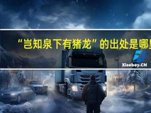 “岂知泉下有猪龙”的出处是哪里