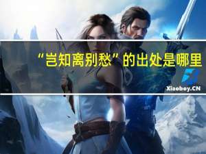 “岂知离别愁”的出处是哪里