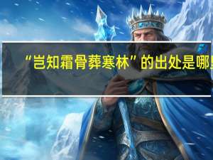 “岂知霜骨葬寒林”的出处是哪里