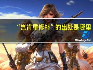 “岂肯重修补”的出处是哪里