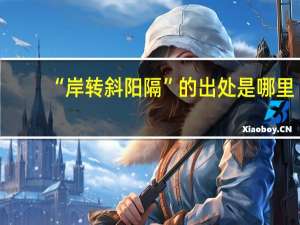 “岸转斜阳隔”的出处是哪里