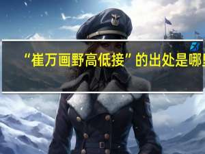 “崔万画野高低接”的出处是哪里