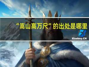 “嵩山高万尺”的出处是哪里