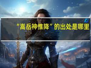 “嵩岳神惟降”的出处是哪里