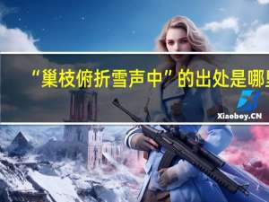 “巢枝俯折雪声中”的出处是哪里