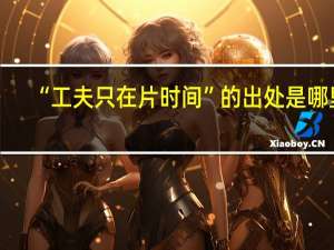 “工夫只在片时间”的出处是哪里