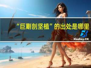 “巨劚剖坚植”的出处是哪里