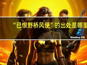 “已恨野桥风便”的出处是哪里