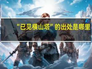 “已见横山塔”的出处是哪里