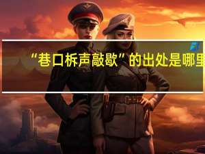 “巷口柝声敲歇”的出处是哪里