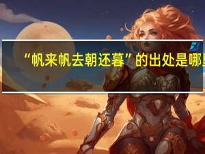 “帆来帆去朝还暮”的出处是哪里