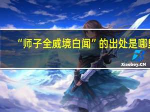 “师子全威境白闻”的出处是哪里