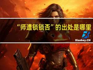 “师遭锁锁否”的出处是哪里