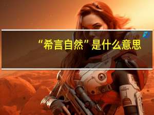 “希言自然”是什么意思