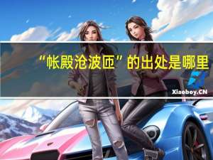 “帐殿沧波匝”的出处是哪里