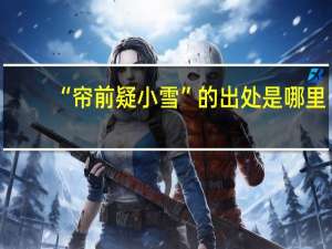 “帘前疑小雪”的出处是哪里