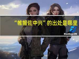 “帷幄佐中兴”的出处是哪里
