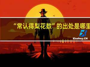 “常认得梨花数”的出处是哪里