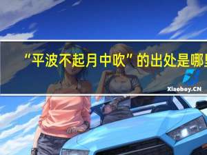 “平波不起月中吹”的出处是哪里