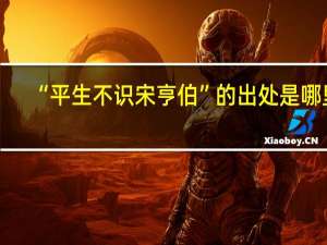 “平生不识宋亨伯”的出处是哪里